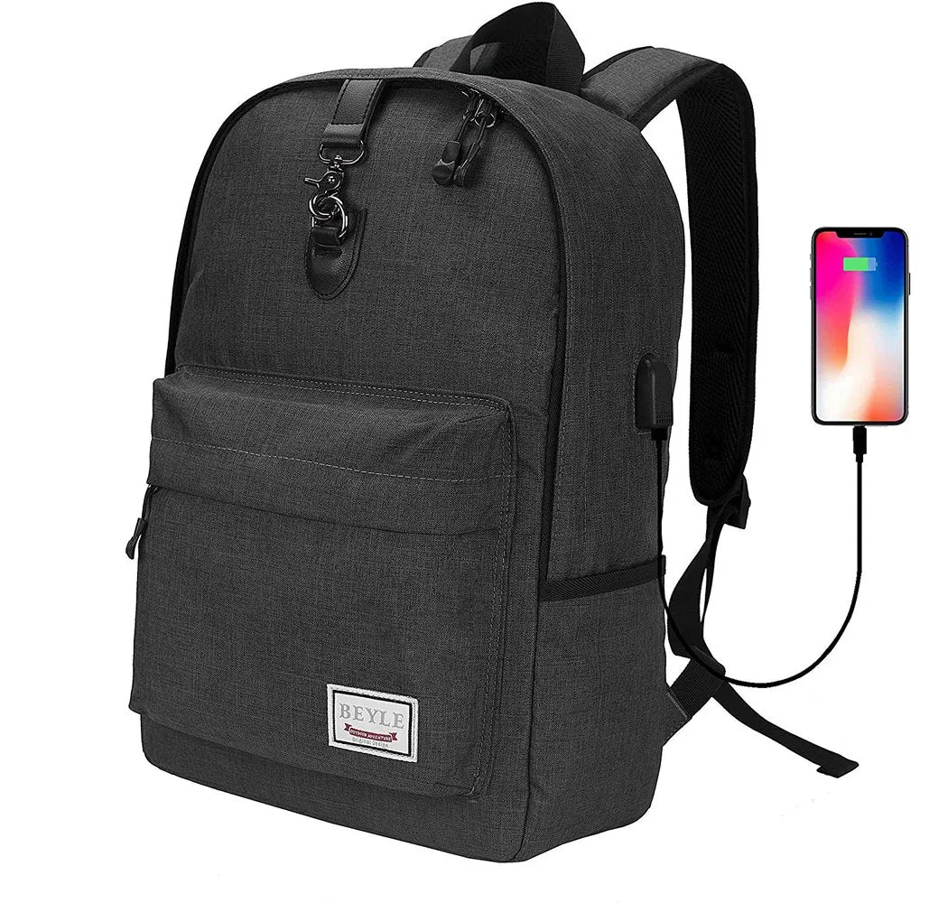 17” Anti-Theft Laptop Backpack with USB Charging Port