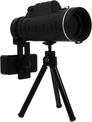 1set Professional Monocular Telescope for Cell Phones Lightweight Compact Design Tripod for Bird Watching Camping and Travel Bright Images Easy One-Handed Focus