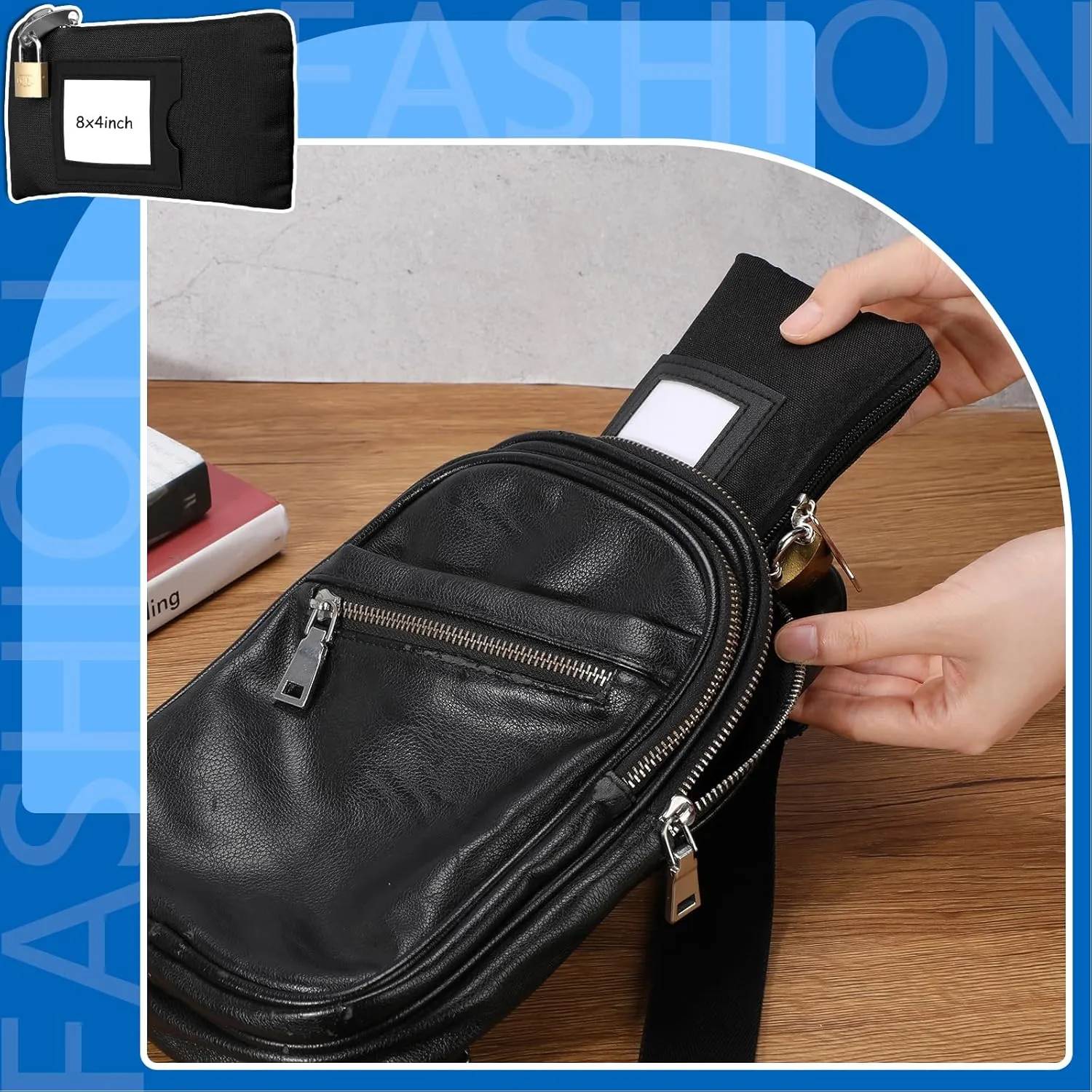 3 Pieces Waterproof Cash Bags with Lock and Zipper Money Oxford Cloth Document Bags with 6 Keys for Bank Deposits Business Personal