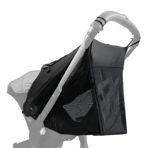 360° Full Coverage Stroller Sun & Insect Protection Cover Compatible with Doona Car Seat Breathable Anti-UV Sunshade Extension Cover Fit for Doona Stroller - Black