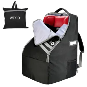 360°Thick Padded Car Seat Travel Bag for Airplane,Waterproof Car Seat Bags for Air Travel,Heavy Duty Carseat Backpack for Nuna Graco Diono Clek Cosco & Base 18.5"X18.5"X29"，Medium Size