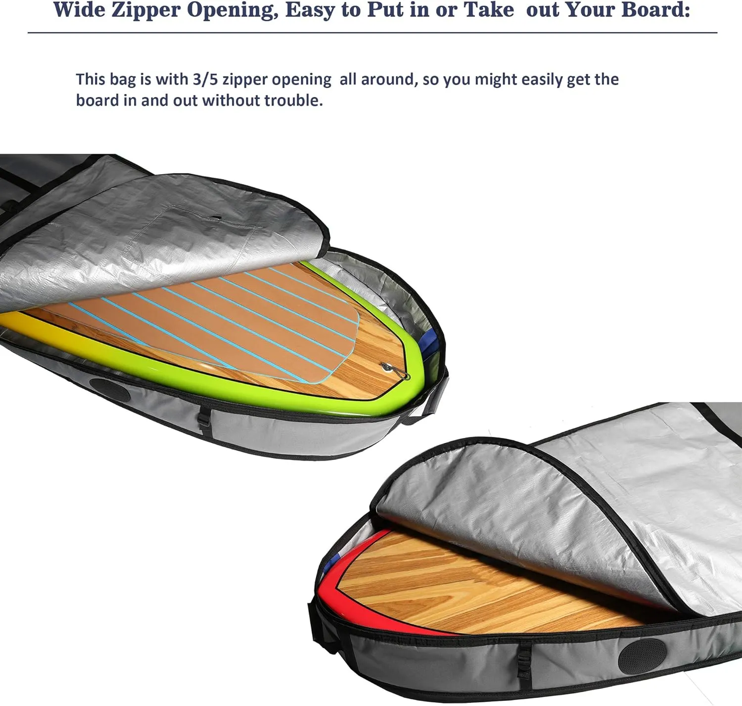 Abahub Premium SUP Travel Bag, Foam Padded Stand-up Paddleboard Cover Case, Paddle Board Carrying Bags for Paddleboarding, Outdoor, Airplane, Car, Truck