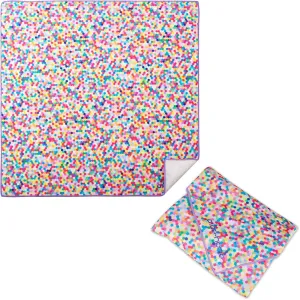 Abiudeng Self Adhesive Cloth Magic Makeup Wrap Magic Wrap Cloth Cosmetic Pouch Camera Protective Wrap Anti-Scratch Lens Wrap Pouch Portable Easy Clean for Women Men-Colorful Dots