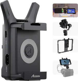 Accsoon CineView Nano Wireless Video Transmitter, 5G HDMI Video Transmitter 1080p60 500ft Range 60ms Latency, Compatible with RS2/RS3/RS3 Pro/Switch/DSLR, Support iOS/Android-4 App Monitoring
