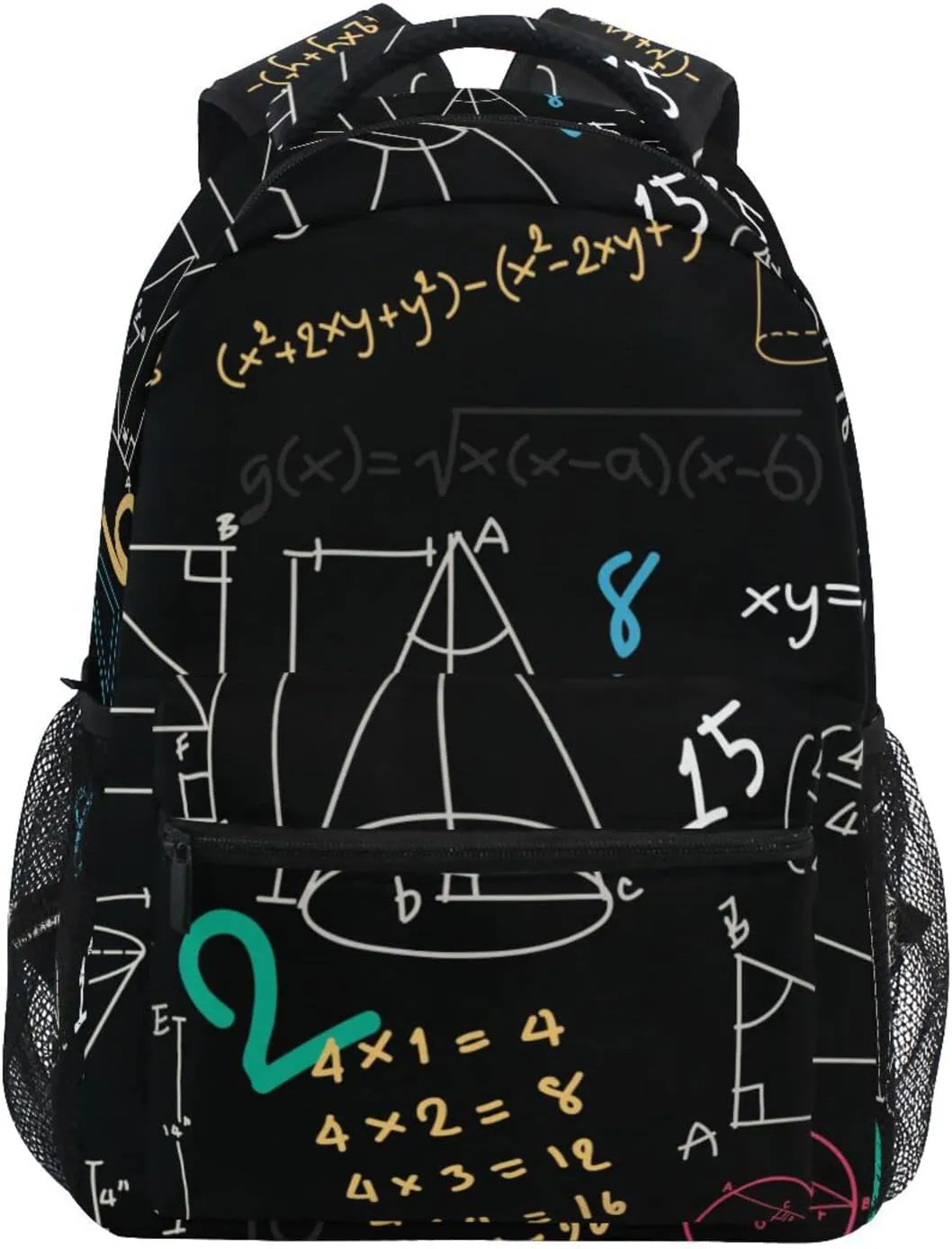 Acpiggto Backpack Daypack Shoulder Bag Math Formula Diagram Education Blackboard Multicolored Luggage Bag for Gym Sports Casual Women Men