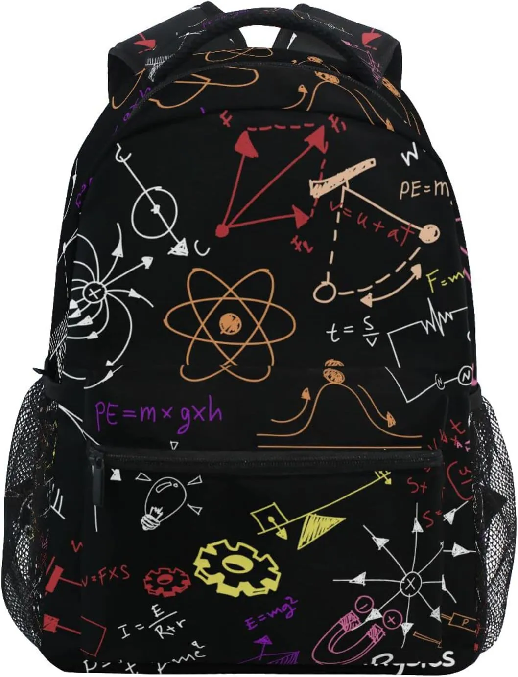 Acpiggto Backpack Hippie Physics Formula Scientific Diagram Blackboard Daypack Shoulder Bag for Travel Hiking Sports Gym Casual Camping