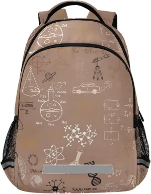 Acpiggto Backpack Laptop Rucksack Vintage Science Formulas Blackboard Chalk Graphs Math Physics Daypack Shoulder Bag for Travel Hiking Sports Gym Casual Camping