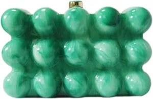 Acrylic Bubble Bag Luxury Marble Clutch Evening Purses for Women Glitter Handbag for Wedding Party Prom