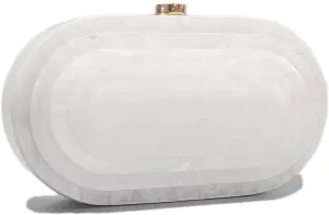 Acrylic Bubble Bag Luxury Marble Clutch Evening Purses for Women Glitter Handbag for Wedding Party Prom