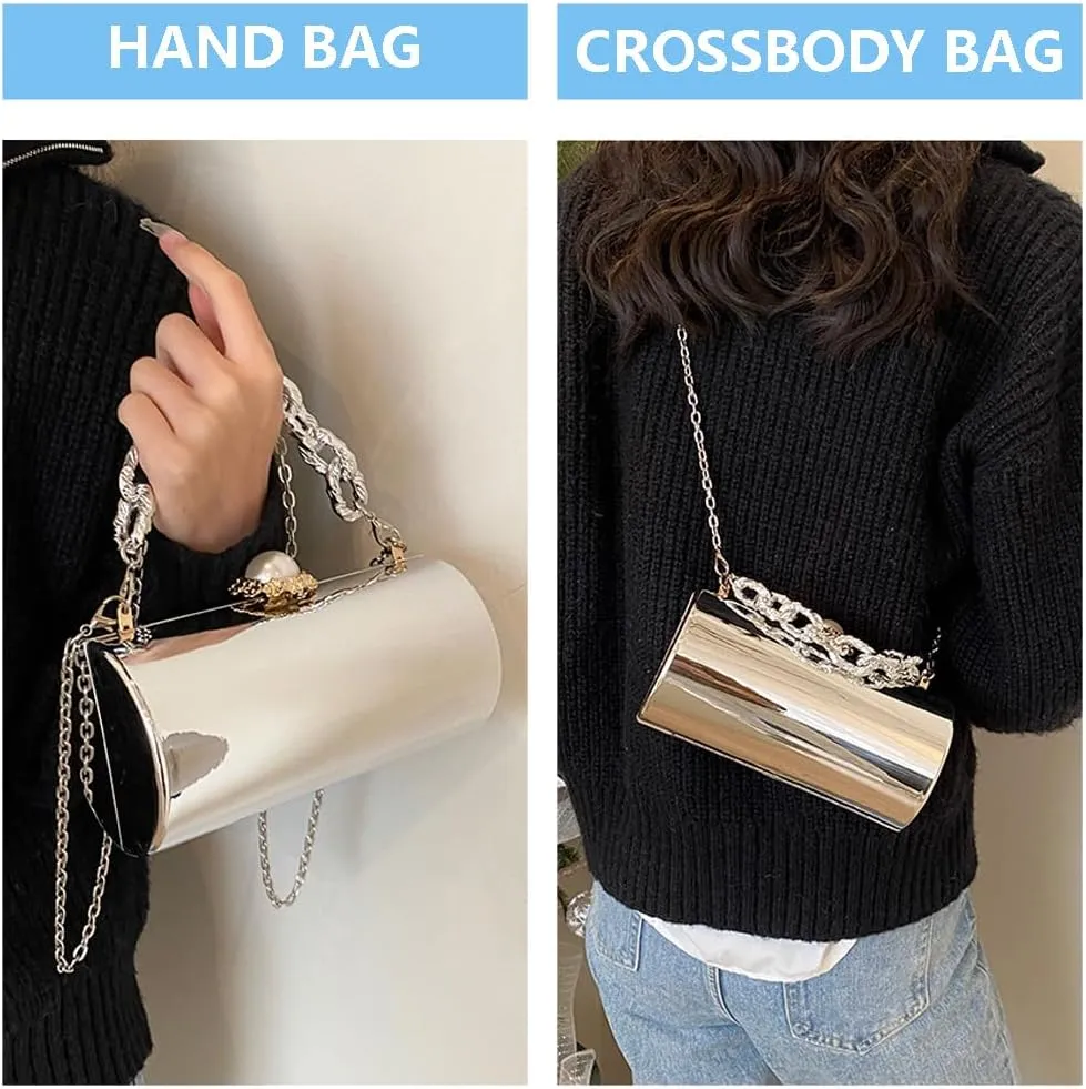 Acrylic Evening Clutch Purse Tote Handbag Bags for Women Chic Metal Purses Wedding Cocktail Party 2024
