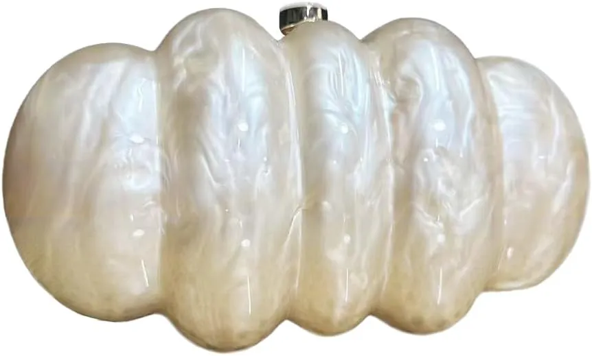 Acrylic Puffer Clutch Purse for Women Elegant Evening Bag with Long Chain Unique Marble Handbag for Wedding Party Prom