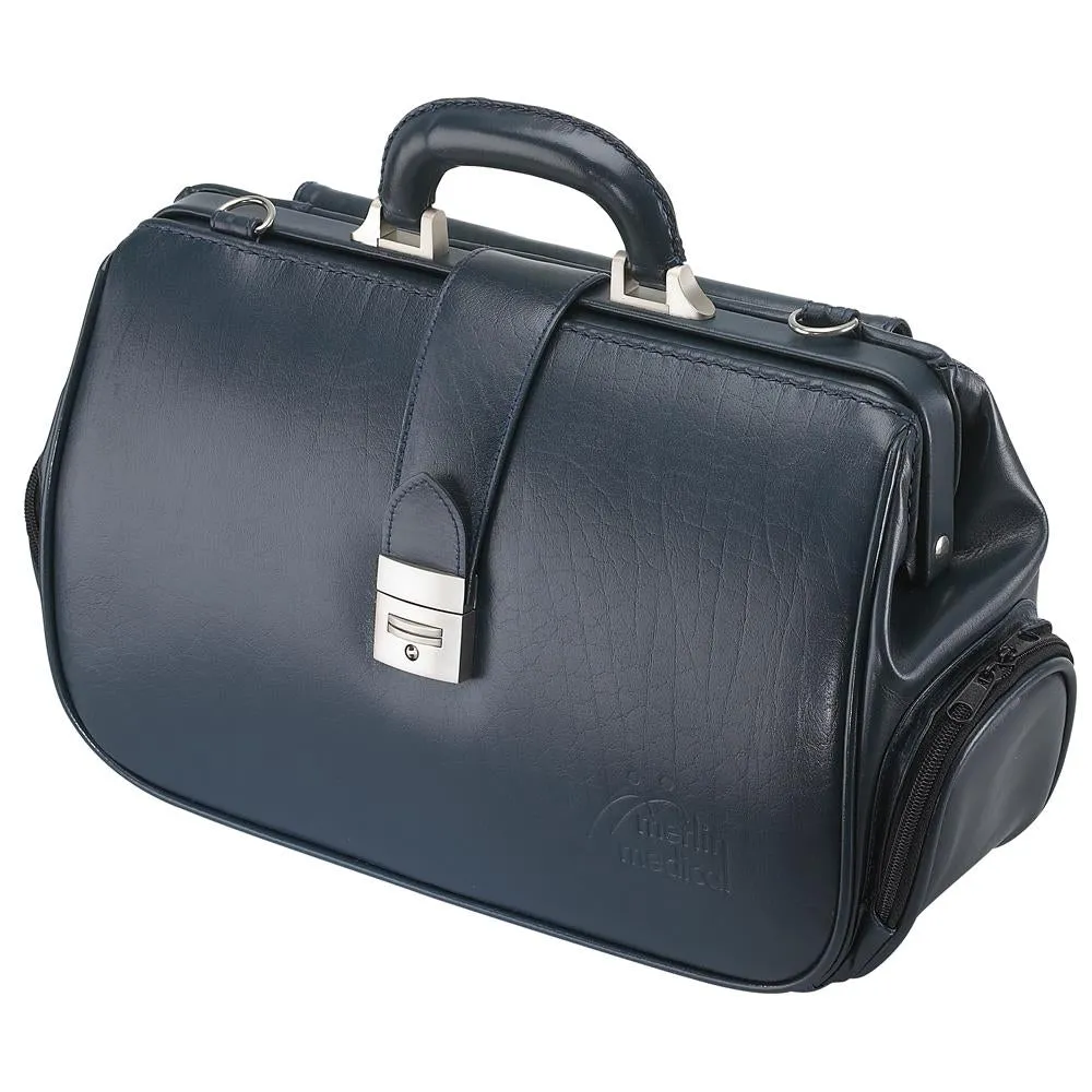 Acton Leather Doctors Bag - Blue