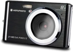 AGFA Photo Realishot DC5200 - Compact Camera, 21MP, 2.4 inch LCD Screen, 8X Digital Zoom, 720p HD Video, Lithium Battery, SD Cards, Scene Modes - Black