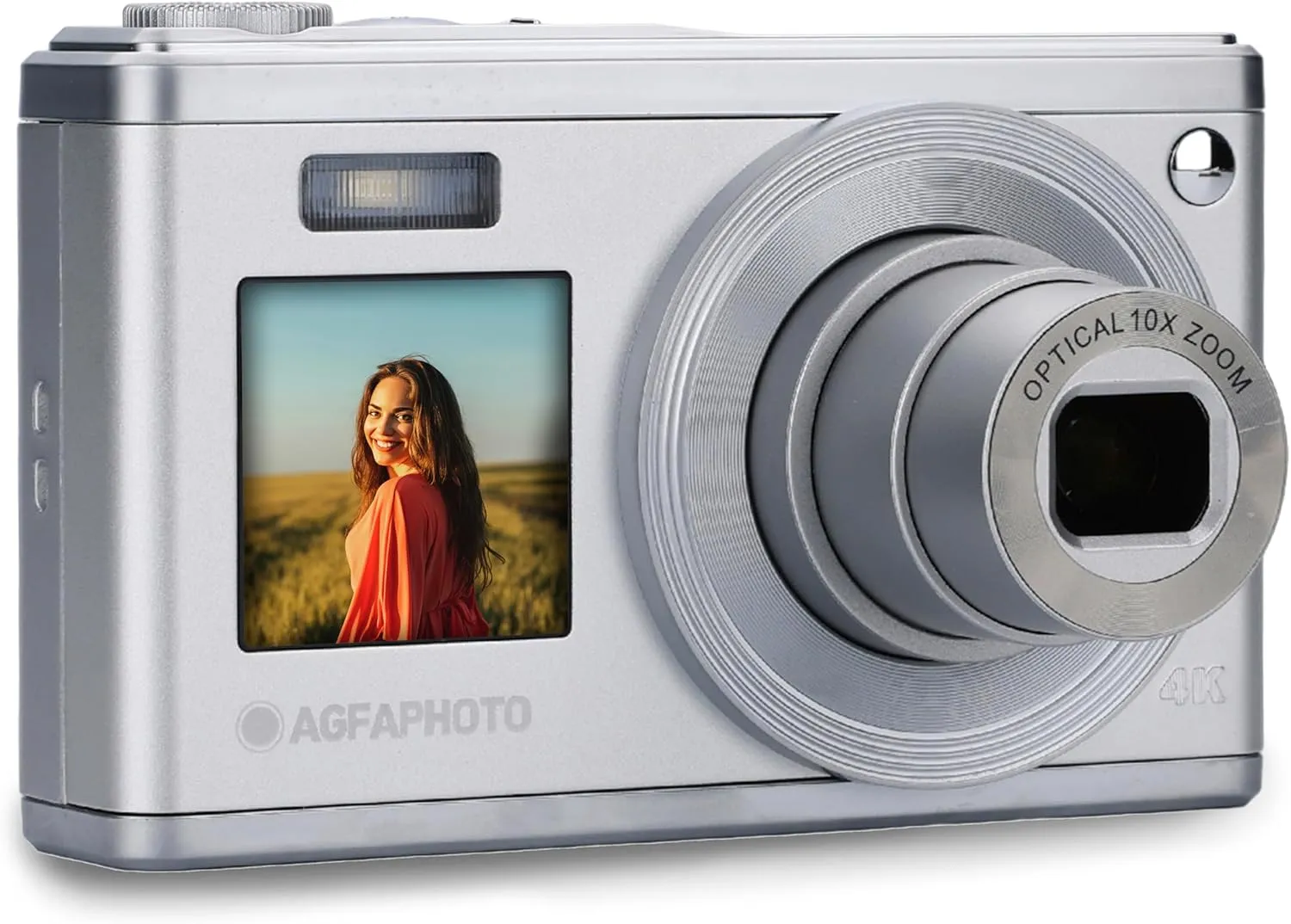 Agfa Photo Realishot DC9200 Compact Digital Camera with 10X Optical Zoom, Dual Screen and CMOS Sensor (Gray)