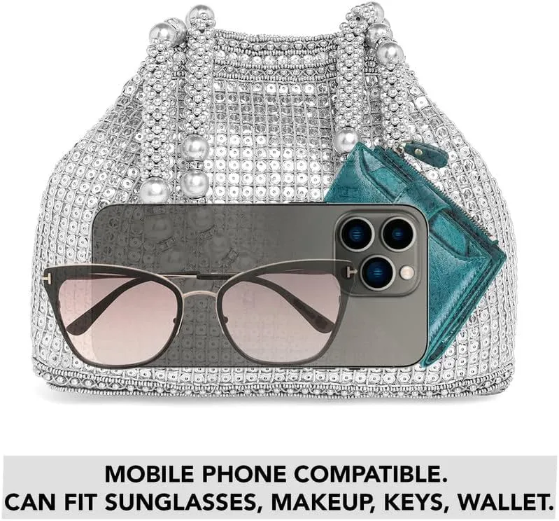 Aheli Mint Potli Bag Gift for Women Handmade Evening Wristlet Handbags Stylish Bridal Purse Fashion Bag