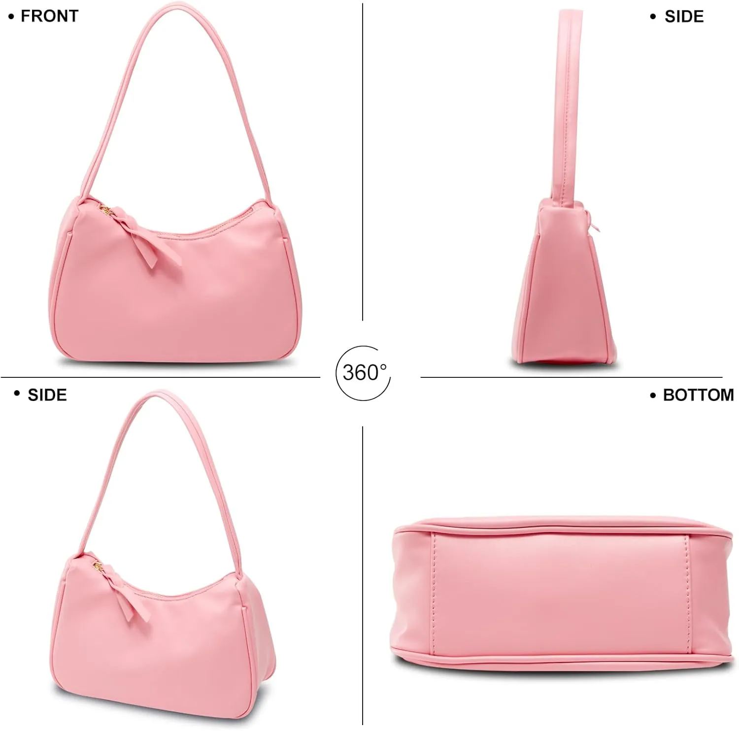 AIPJOY Shoulder Bag Purse for Women,Trendy Designer Small Hobo Clutch Purse,PU Leather Saddle Handbag