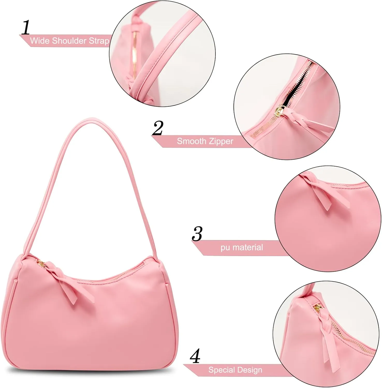 AIPJOY Shoulder Bag Purse for Women,Trendy Designer Small Hobo Clutch Purse,PU Leather Saddle Handbag