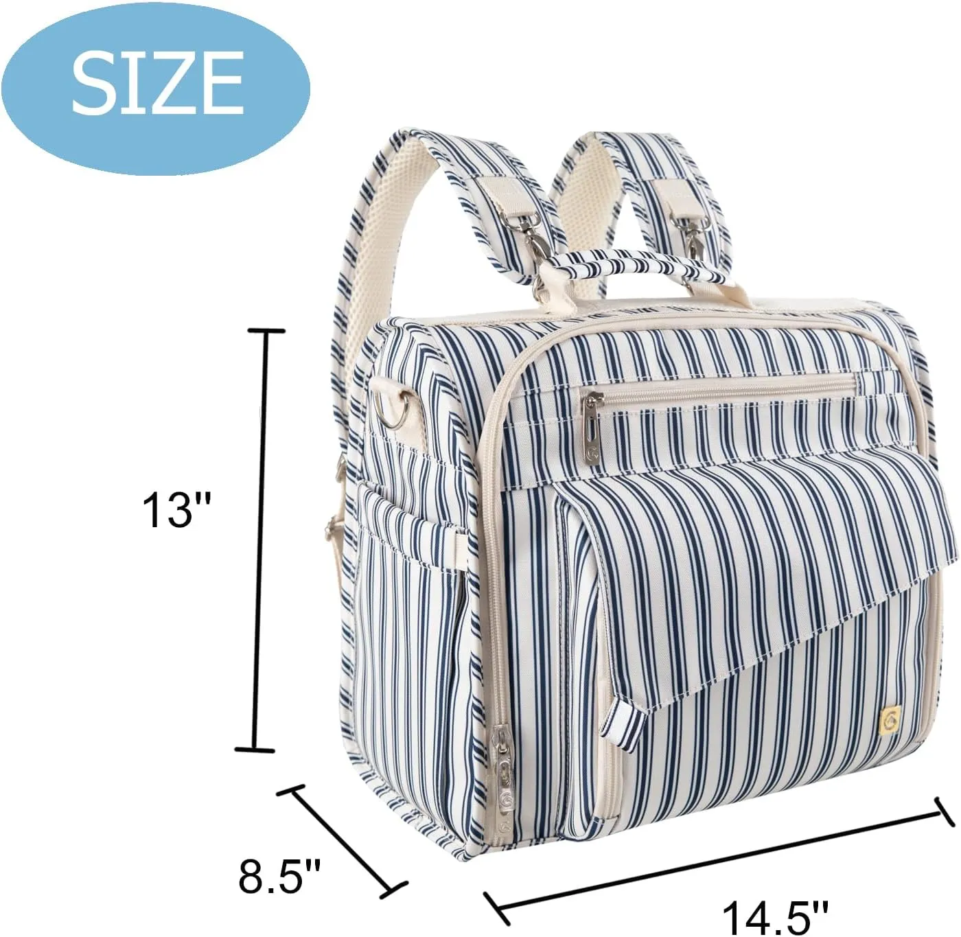 ALLCAMP Diaper Bag Large, Support Baby Stroller, Converted Into a Tote Bag
