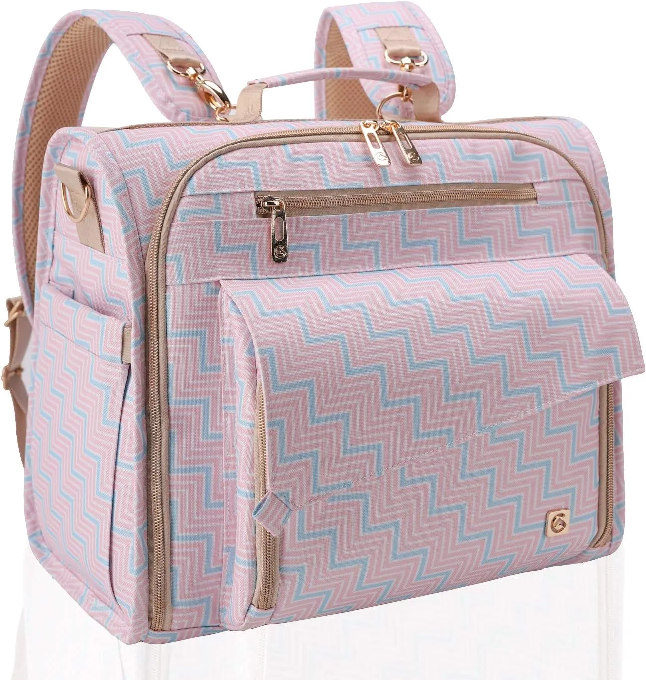 ALLCAMP Diaper Bag Large, Support Baby Stroller, Converted Into a Tote Bag