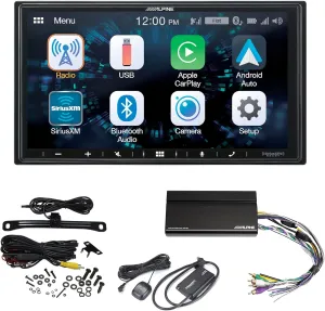 Alpine ILX-W650 7" Shallow-Chassis Multimedia Receiver and KTA-450 Compact 4-Channel Amplifier