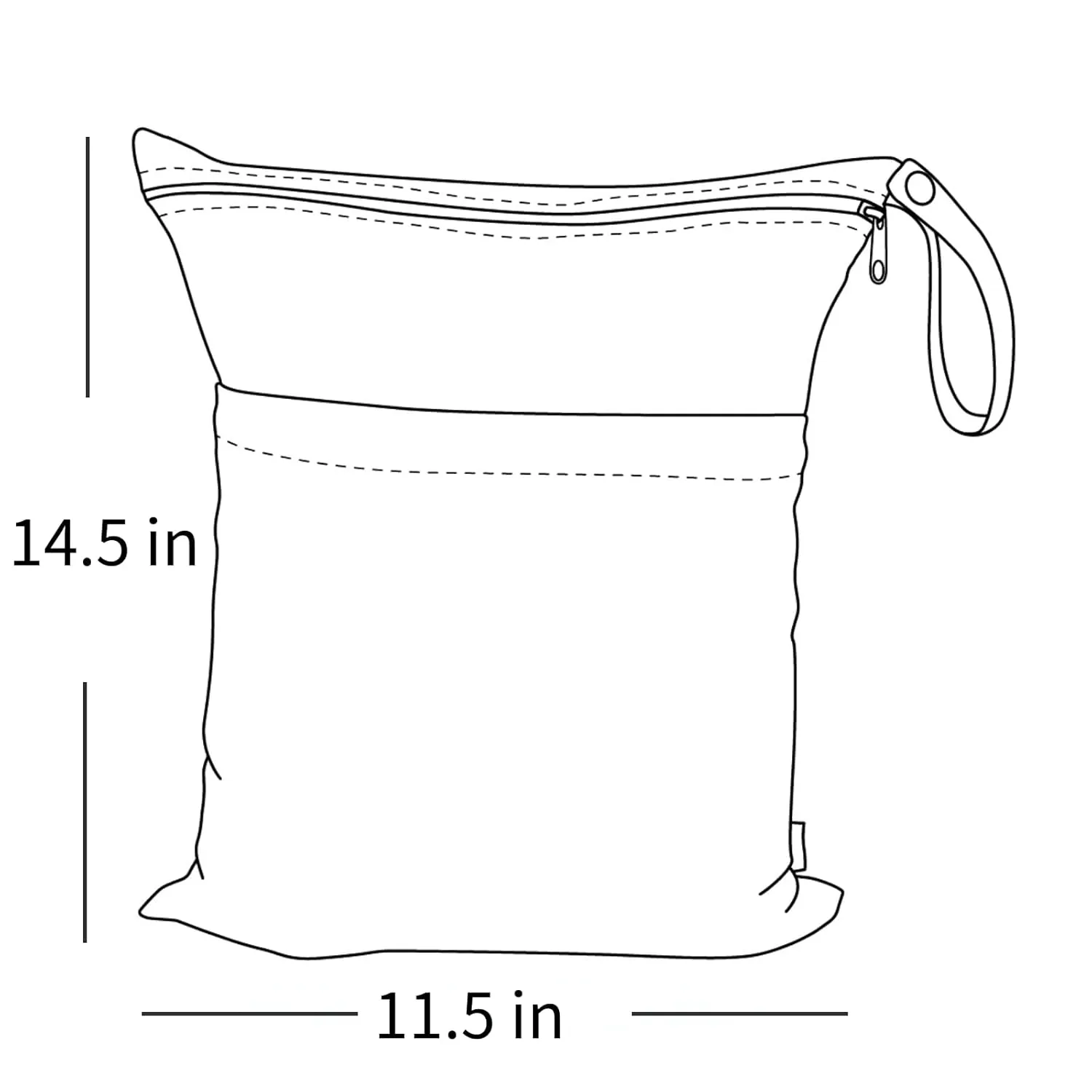 ALVABABY 2pcs Cloth Diaper Wet Dry Bags Waterproof Reusable with Two Zippered Pockets Travel Beach Pool Daycare Soiled Baby Items Yoga Gym Bag for Swimsuits or Wet Clothes LX-AMD0912