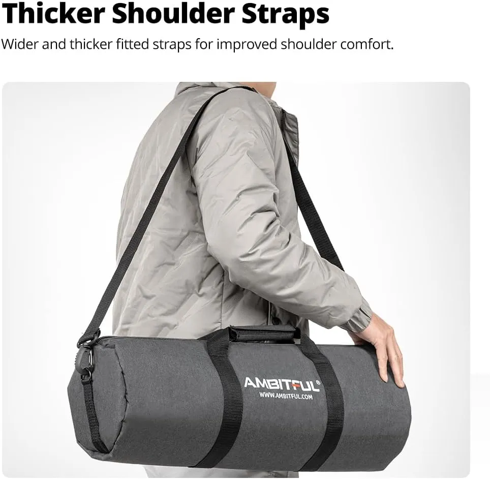 AMBITFUL Widened Version Tripod Carrying Case Bag 21/25/31/39/43/47/51/55/ for Light Stands,Boom Stand,Umbrella and Tripod Photography Accessories 51.18in(130cm)*Φ8.66in(22cm)