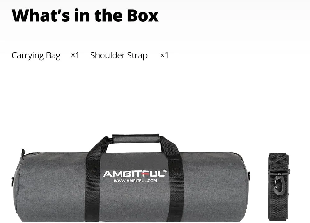 AMBITFUL Widened Version Tripod Carrying Case Bag 21/25/31/39/43/47/51/55/ for Light Stands,Boom Stand,Umbrella and Tripod Photography Accessories 51.18in(130cm)*Φ8.66in(22cm)
