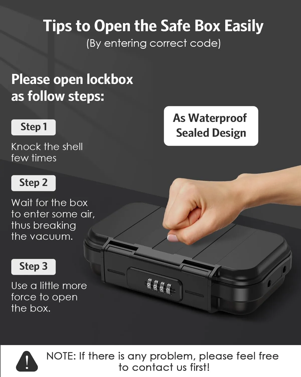 AMIR Portable Safe Box, Combination Security Case LockBox with Code, Waterproof Anti-Theft Mini Travel Safe Box with Removable Chain, Portable Lock Box for Home, Office, Christmas