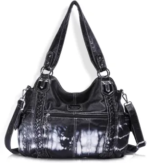 Angel Barcelo Roomy Fashion Hobo Womens Handbags Ladies Purse Satchel Shoulder Bags Tote Washed Leather Bag