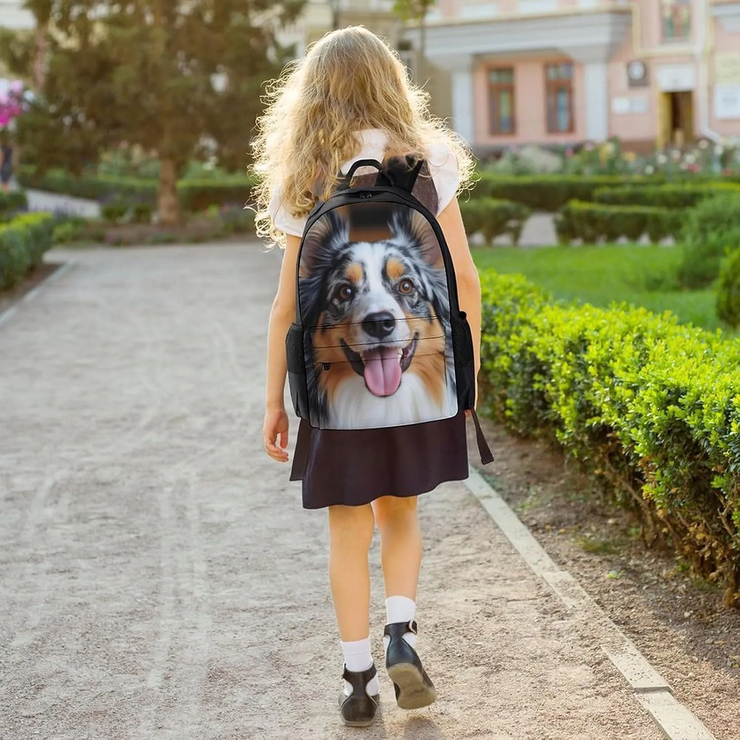 Animal Australian Shepherd Backpack Lightweight Anti-Theft Multipurpose Shoulder Bag Large Capacity Travel Hiking Backpack With Padded Straps