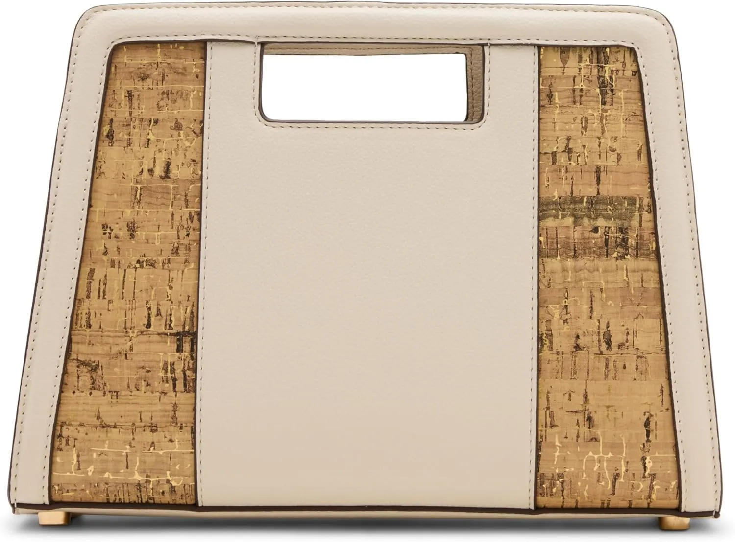 Anne Klein Womens Cork Clutch Bag with Convertible Strap, Parchment