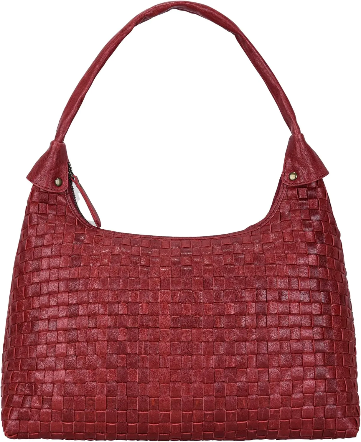 ANTONIO VALERIA Allison Braided Leather Tote Bag for Women