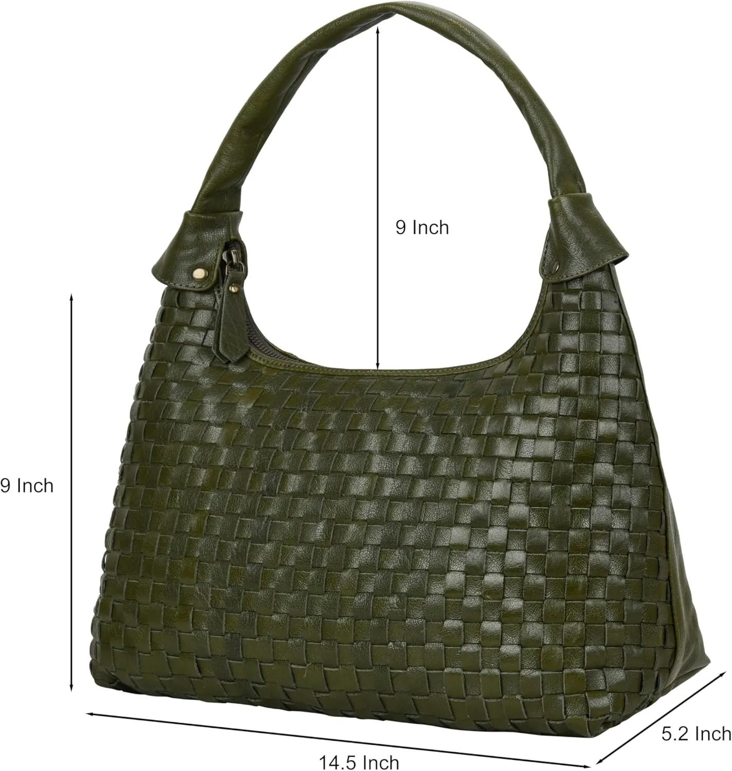 ANTONIO VALERIA Allison Braided Leather Tote Bag for Women