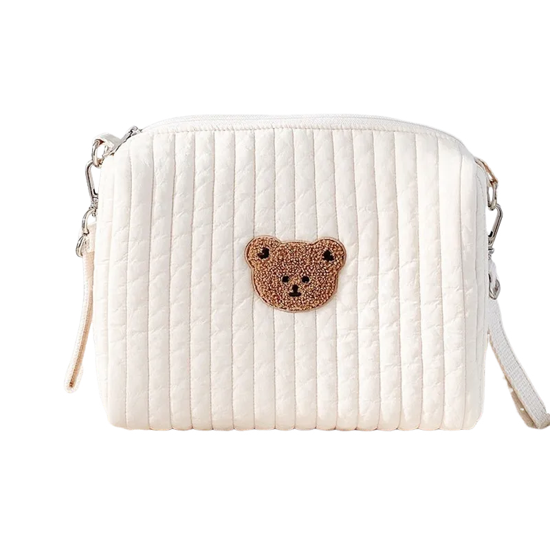 ANYMOM Mommy Diaper Bag Bear Design Stroller Bag With Zipper Maternity Organizer Cotton Storage Bag for Mommy