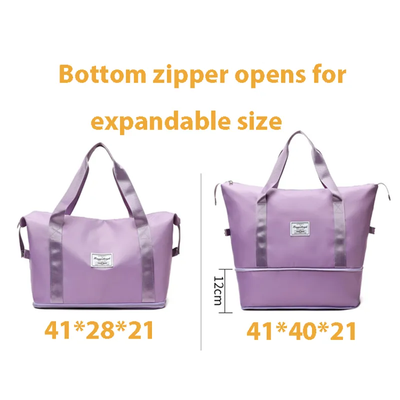 ANYMOM Mommy Diaper Bag Pink Waterproof Handbag Expandable Size With Zipper