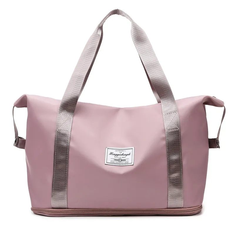 ANYMOM Mommy Diaper Bag Pink Waterproof Handbag Expandable Size With Zipper