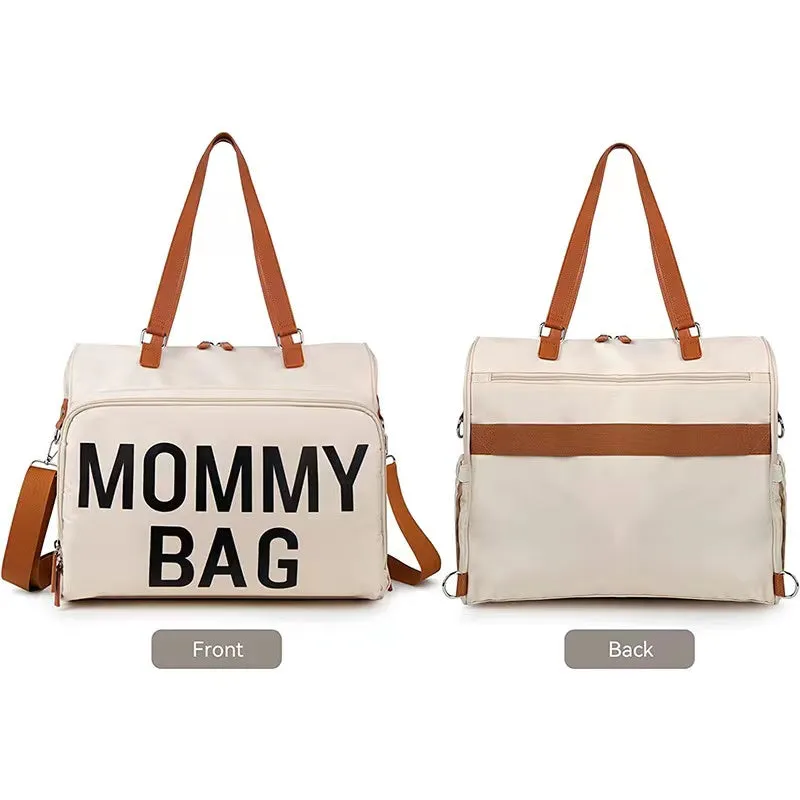 ANYMOM Mommy Diaper Bags Khaki 3 pcs Set Nappy Backpack Maternity Multifunctional Handbag Large Capacity Luggage Sleeve
