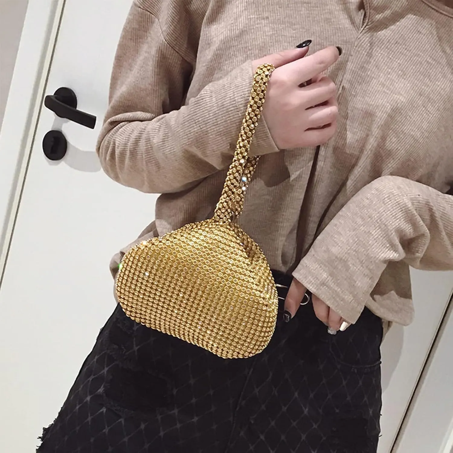 AOYUNHUI Hand Bags Purses for Women Rhinestone Bag Clutch Purses Party Wedding