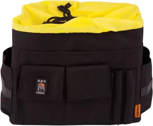 Ape Case Cubeze (ACQB 47) Flexible Padded Storage Bag; Removable & Adjustable Padded Inserts; Drawstring Closure; Hi-Vis Yellow Interior; Exterior Pockets for Accessories; Black