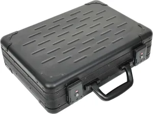 Attache Case Black Aluminium Classic Dual TSA Lock Briefcase Business Bag Agent, Black, Contemporary