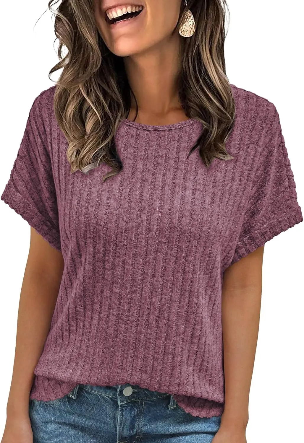 AUTOMET Women Shirts Summer Sweaters Short Sleeve Tunic Tops 2025 Dressy Casual Business Blouses
