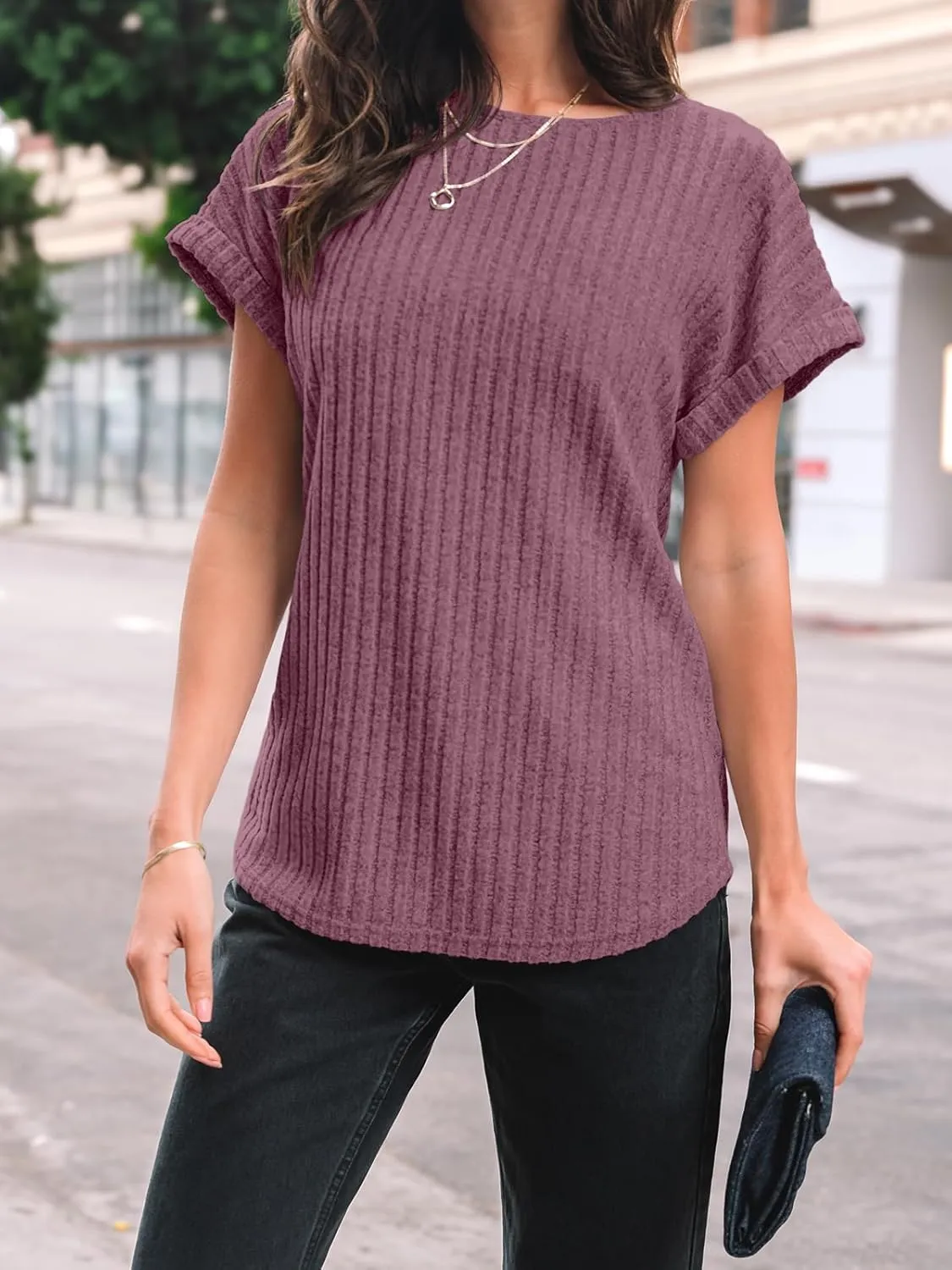 AUTOMET Women Shirts Summer Sweaters Short Sleeve Tunic Tops 2025 Dressy Casual Business Blouses