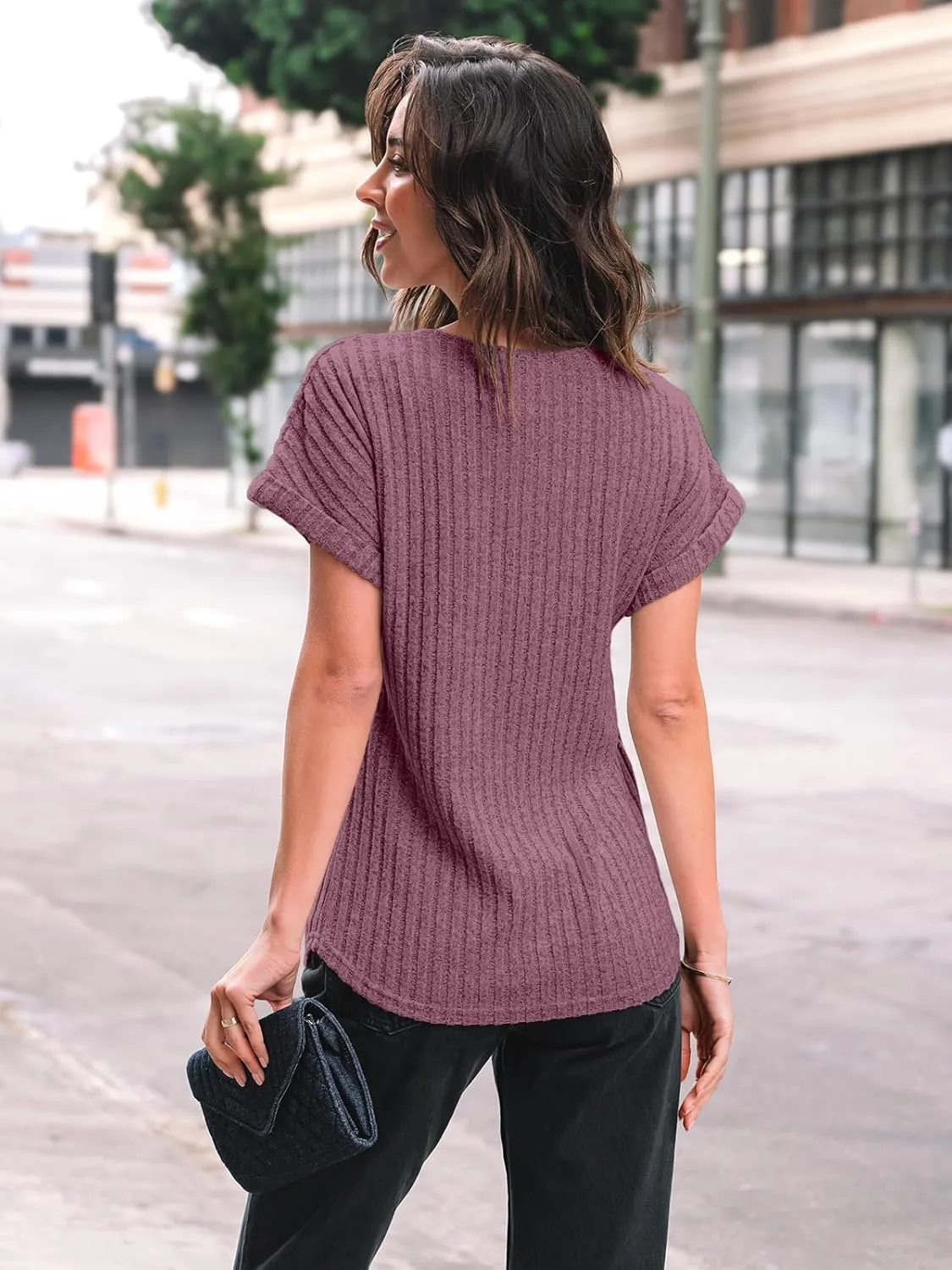 AUTOMET Women Shirts Summer Sweaters Short Sleeve Tunic Tops 2025 Dressy Casual Business Blouses