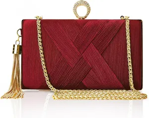 BABEYOND Clutch Purses for Women - Evening Bag Tassel Pendant Clutch for Bride Party Prom Wedding