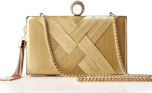 BABEYOND Clutch Purses for Women - Evening Bag Tassel Pendant Clutch for Bride Party Prom Wedding