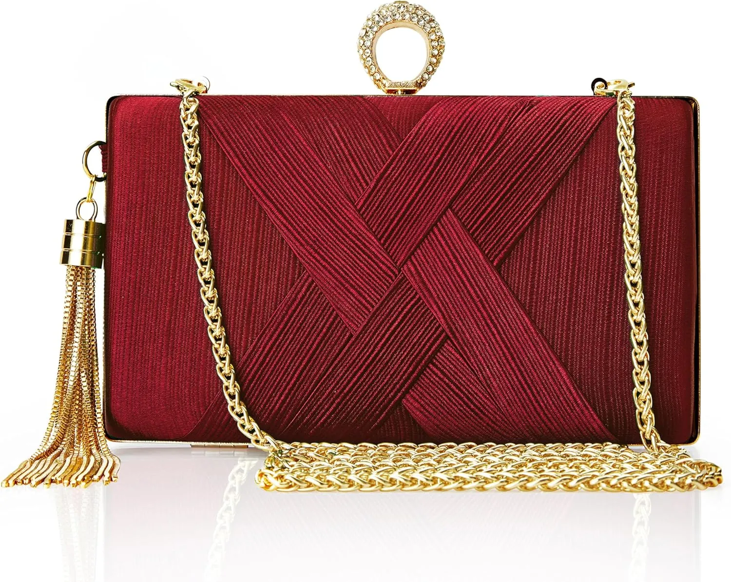 BABEYOND Clutch Purses for Women - Evening Bag Tassel Pendant Clutch for Bride Party Prom Wedding