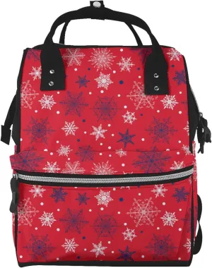 Baby Diaper Backpack,Multi-Function Travel Backpack Nappy Bags,Nursing Bag, Fashion Mummy,Roomy Waterproof For Baby Care(Snowflake Symphony)