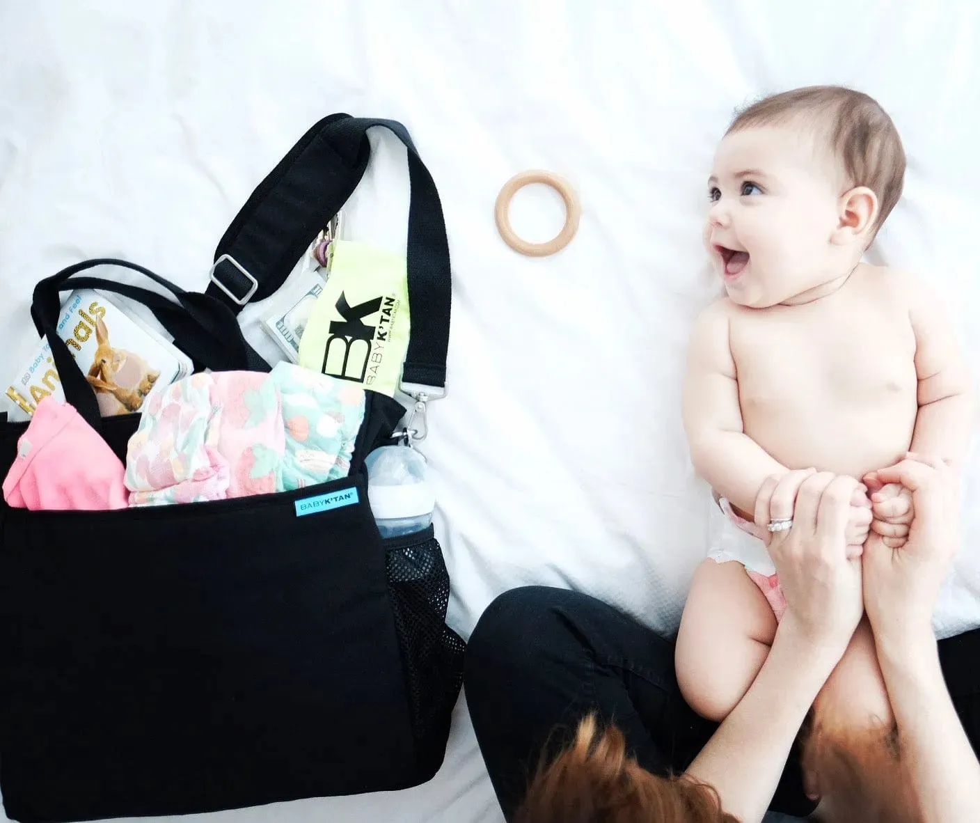 Baby K'tan Smart Gear Diaper Bag | Black