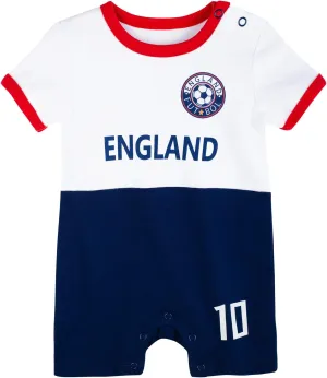 Baby Soccer Bodysuit - Short Sleeve Romper Outfit for Newborn & Toddler 0-24 Months