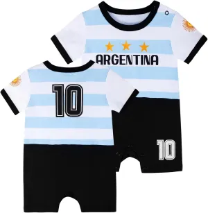 Baby Soccer Bodysuit - Short Sleeve Romper Outfit for Newborn & Toddler 0-24 Months